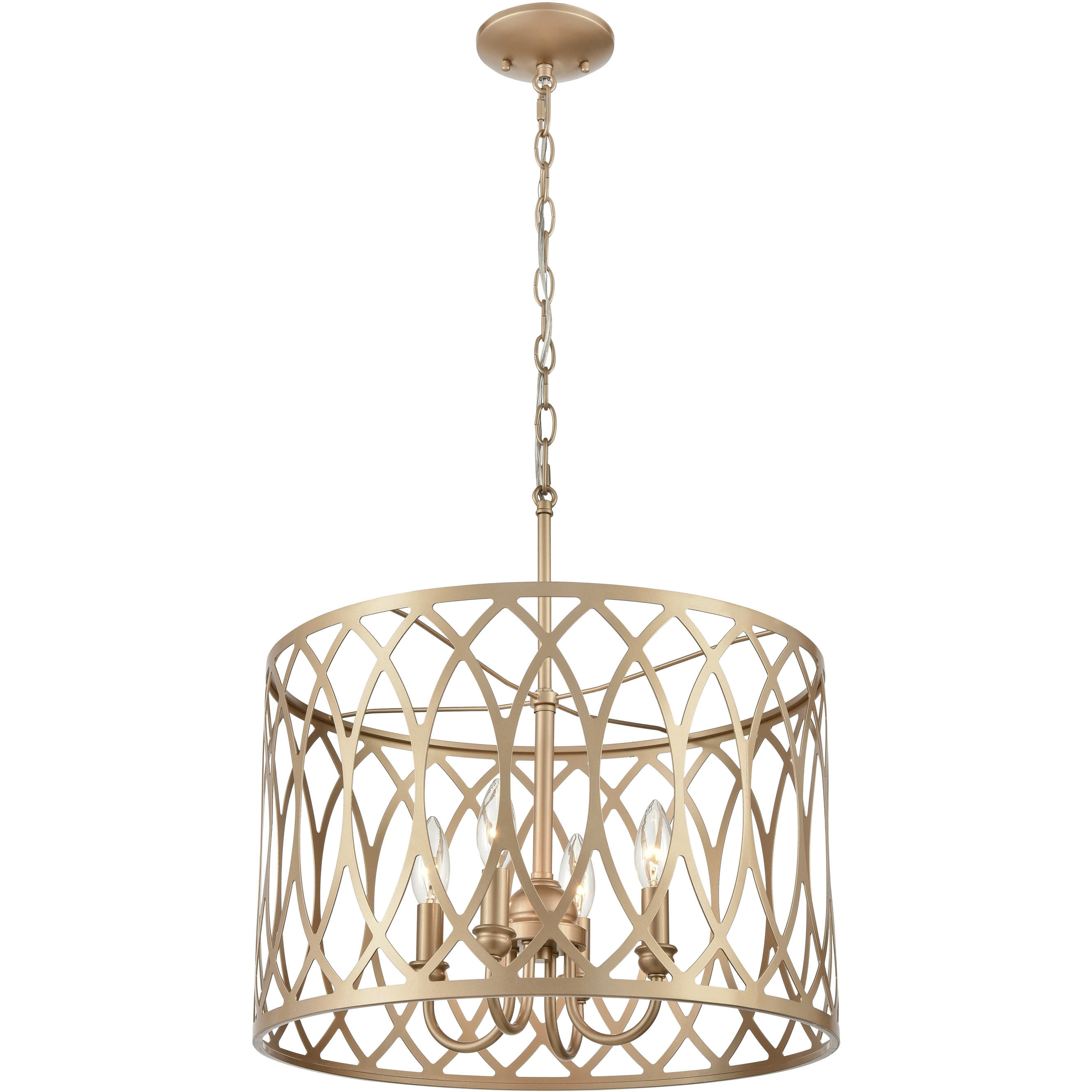 Arelyn 4 Light 18 inch Painted Modern Gold Pendant Ceiling Light